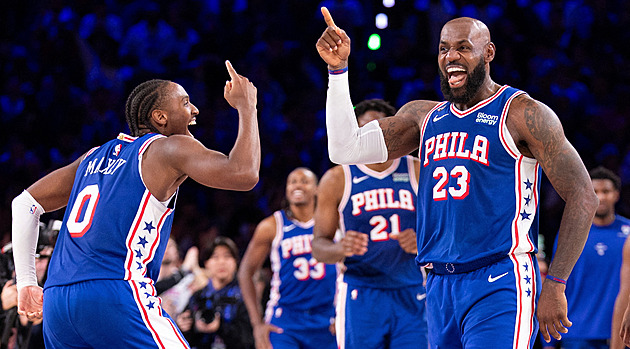 LeBronův největší obrat, Philadelphia smazala ztrátu 29 bodů. Opět zářil Maxey